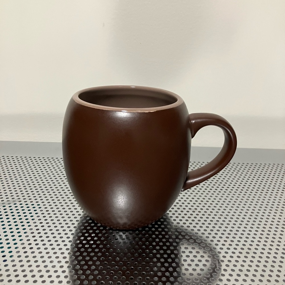 Second Cup Round Brown Coffee Mug